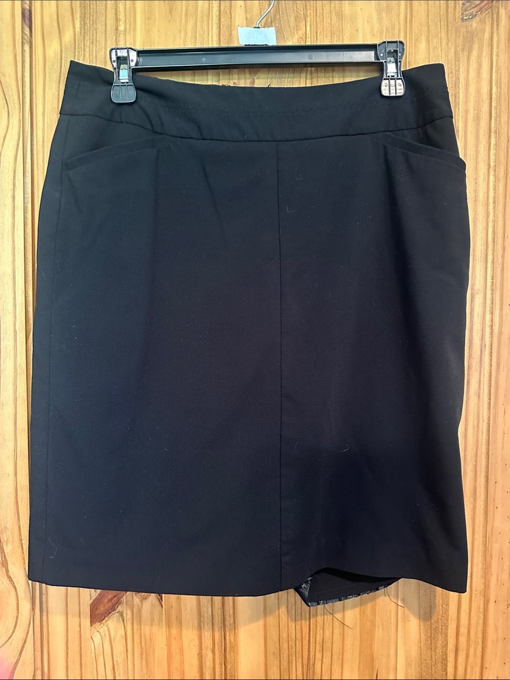 Worthington Classic Black Pencil Skirt with Subtle Front Seam